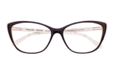 Irene black and white cateye eyeglasses