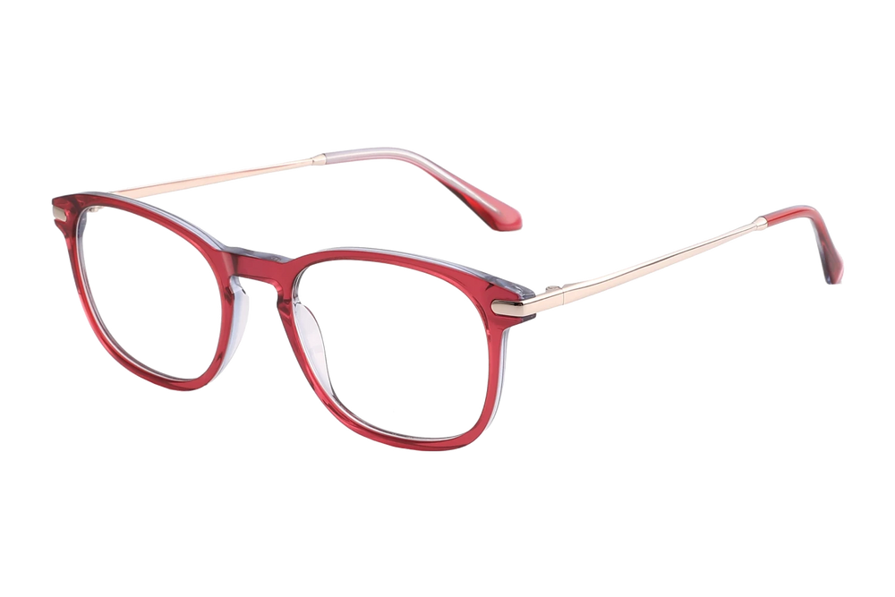 Lored red eyeglasses